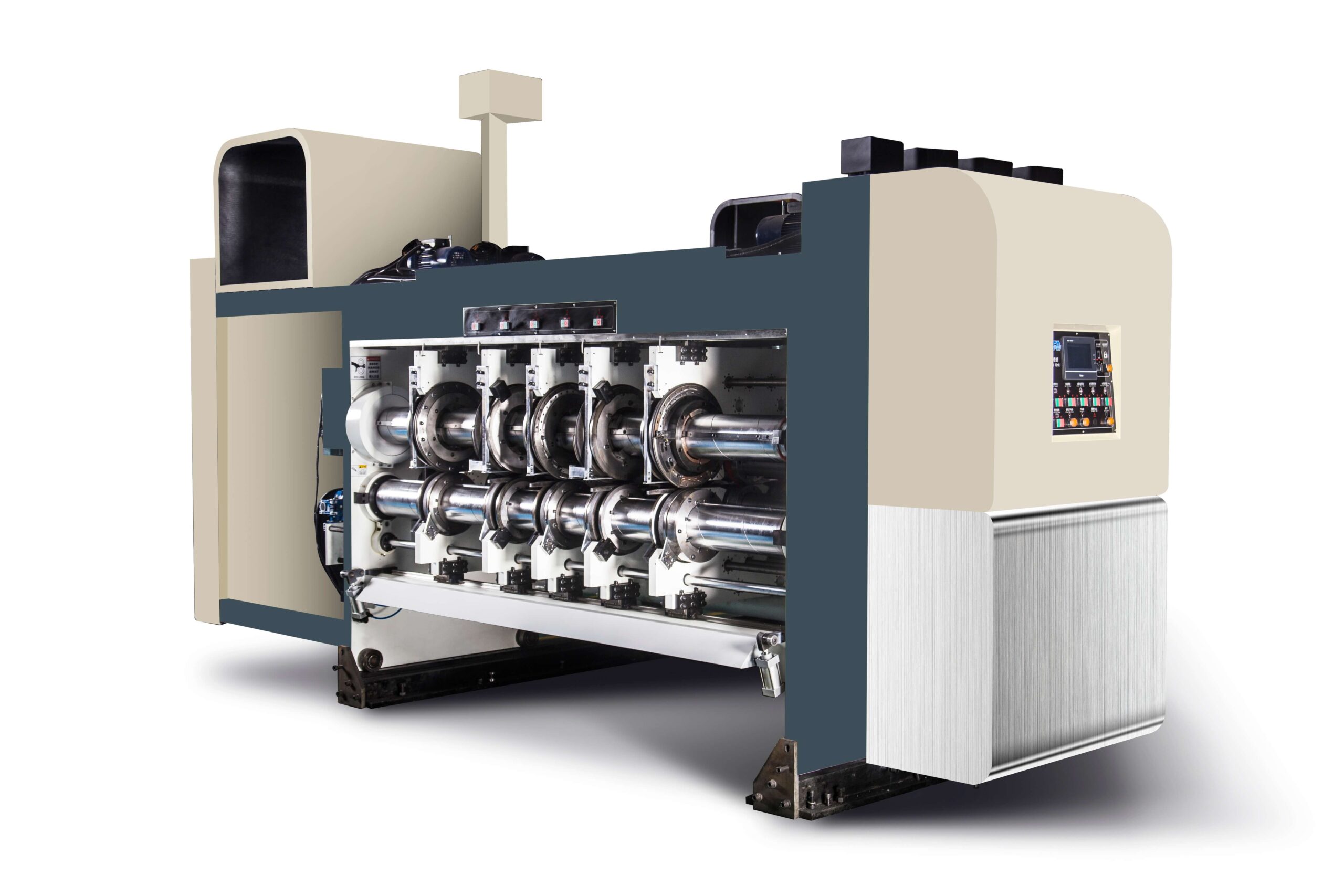 multiple shaft slotting unit corrugated